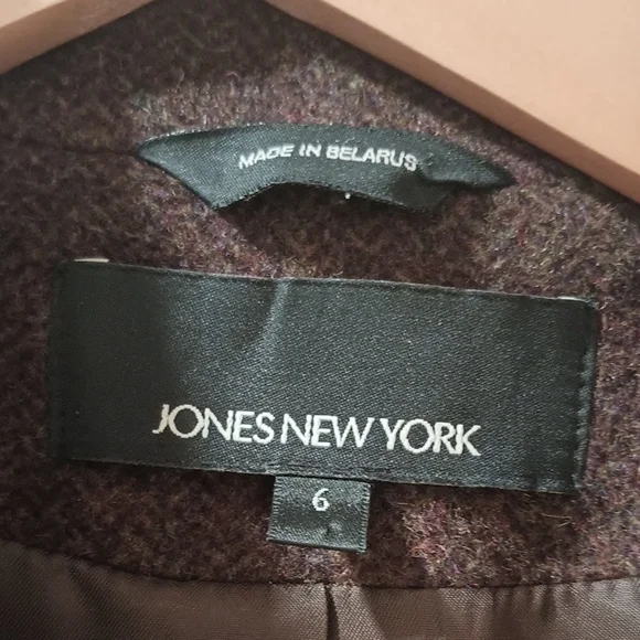 Jones New York Brown Trench Coat with Notched Lapels - Picture 2 of 2